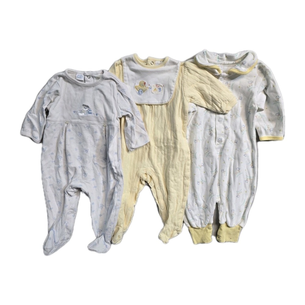 Bright Future Baby Boys  One Piece Romper 6-9 Months  Ducks Birds Bears Lot Of 3